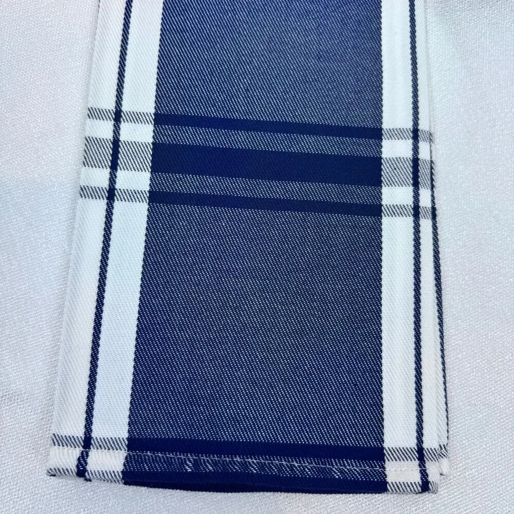 Martha Stewart Collection Kitchen Towel 3 Pack Jacquard Cotton Towels Navy (2)